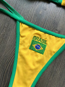 Biquíni Brasil Verde e Amarelo| Conjunto 2 Peças