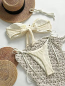 Biquíni MODX Bandeau Crochet| Sofisticação Natural