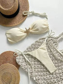 Biquíni MODX Bandeau Crochet| Sofisticação Natural