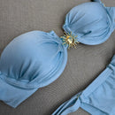 Biquíni Três Encantos – Conjunto 3 Peças com Amarração