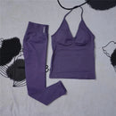 Conjunto Fitness Feminino Seamless 2 Peças – Legging Cintura Alta + Top Esportivo | Yoga, Treino e Academia