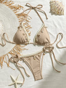 Biquíni Franja Solar – Conjunto 2 Peças Sem Aro com Bojo e Detalhe em Tassel