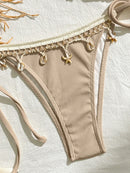 Biquíni Franja Solar – Conjunto 2 Peças Sem Aro com Bojo e Detalhe em Tassel