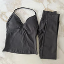 Conjunto Fitness Feminino Seamless 2 Peças – Legging Cintura Alta + Top Esportivo | Yoga, Treino e Academia