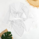 Conjunto Biquíni Rosa 4 Peças – Cintura Alta | Pop Style