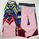 Conjunto Fitness Feminino Seamless 2 Peças – Legging Cintura Alta + Top Esportivo | Yoga, Treino e Academia