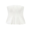 KONDALA Sexy Butter Yellow Cami Ruffles Tube Top Women Fashion 2025 Summer Strapless Y2K Girl Streetwear Tops Holiday Party Tops