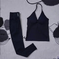 Conjunto Fitness Feminino Seamless 2 Peças – Legging Cintura Alta + Top Esportivo | Yoga, Treino e Academia