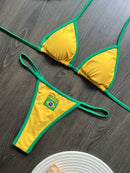 Biquíni Brasil Verde e Amarelo| Conjunto 2 Peças