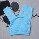 Conjunto Fitness Feminino Seamless 2 Peças – Legging Cintura Alta + Top Esportivo | Yoga, Treino e Academia