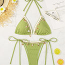 Biquíni Franja Solar – Conjunto 2 Peças Sem Aro com Bojo e Detalhe em Tassel